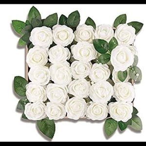 Artificial Flowers : 80 Ivory Peony Rose Heads
